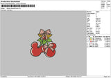 Redbows 01 Embroidery File 6 sizes