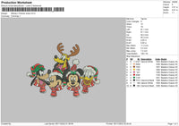 Mickey N Friends Embroidery File 5 sizes