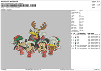 Mickey N Friends Embroidery File 5 sizes