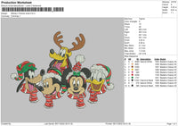 Mickey N Friends Embroidery File 5 sizes
