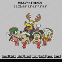 Mickey N Friends Embroidery File 5 sizes