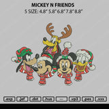 Mickey N Friends Embroidery File 5 sizes
