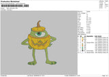 Mike Pumpkin Embroidery File 6 sizes