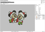 Mickey Xmas 1309 Embroidery File 6 sizes