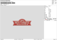 Milk N Cookie Embroidery File 6 sizes