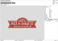 Milk N Cookie Embroidery File 6 sizes