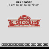 Milk N Cookie Embroidery File 6 sizes