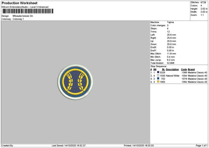 Ball 1410 Embroidery File 6 sizes