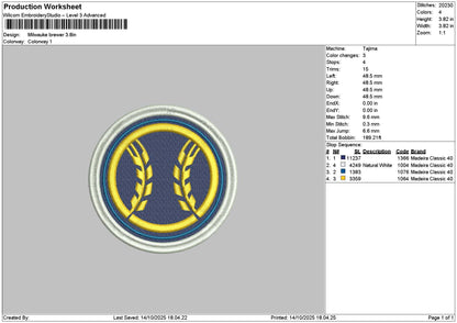 Ball 1410 Embroidery File 6 sizes