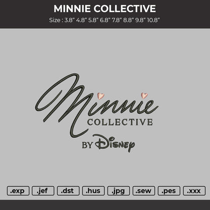 Minnie Collective Embroidery Machine Design File