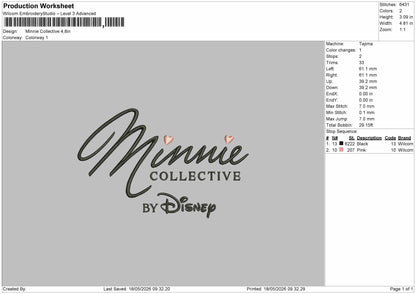 Minnie Collective Embroidery Machine Design File