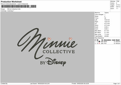Minnie Collective Embroidery Machine Design File