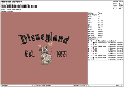 Dland Minnie 0207 Embroidery File 6 sizes