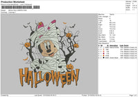 Minnie Halloween 02 Embroidery File 6 sizes