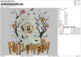 Minnie Halloween 02 Embroidery File 6 sizes