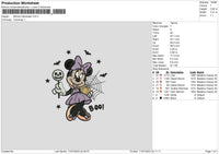 Minnie Halloween 23 Embroidery File 6 sizes