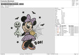 Minnie Halloween 23 Embroidery File 6 sizes