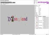 Minnie Disneyland Embroidery File 4 size