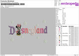 Minnie Disneyland Embroidery File 4 size
