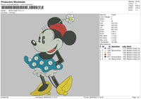 Minnie Flower Embroidery File 5 sizes