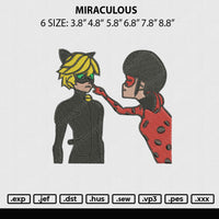 Miraculous Embroidery File 6 sizes