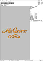 Mis Quince Embroidery File 4 size
