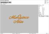 Misquince Text Embroidery File 6 sizes