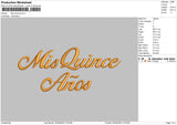 Mis Quince Embroidery File 4 size