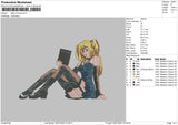 Misa Amane Embroidery File 4 sizes