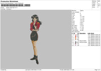 Misato Katsuragi Embroidery File 4 sizes