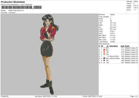 Misato Katsuragi Embroidery File 4 sizes