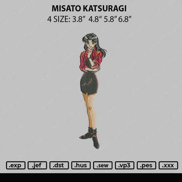 Misato Katsuragi Embroidery File 4 sizes
