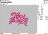 Mnytext v1 Embroidery File 6 sizes