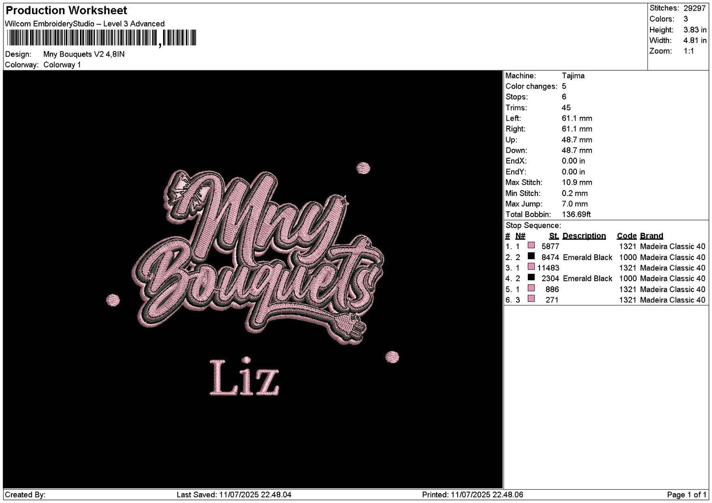 Mnytext v2 Embroidery File 6 sizes