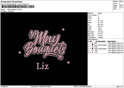 Mnytext v2 Embroidery File 6 sizes