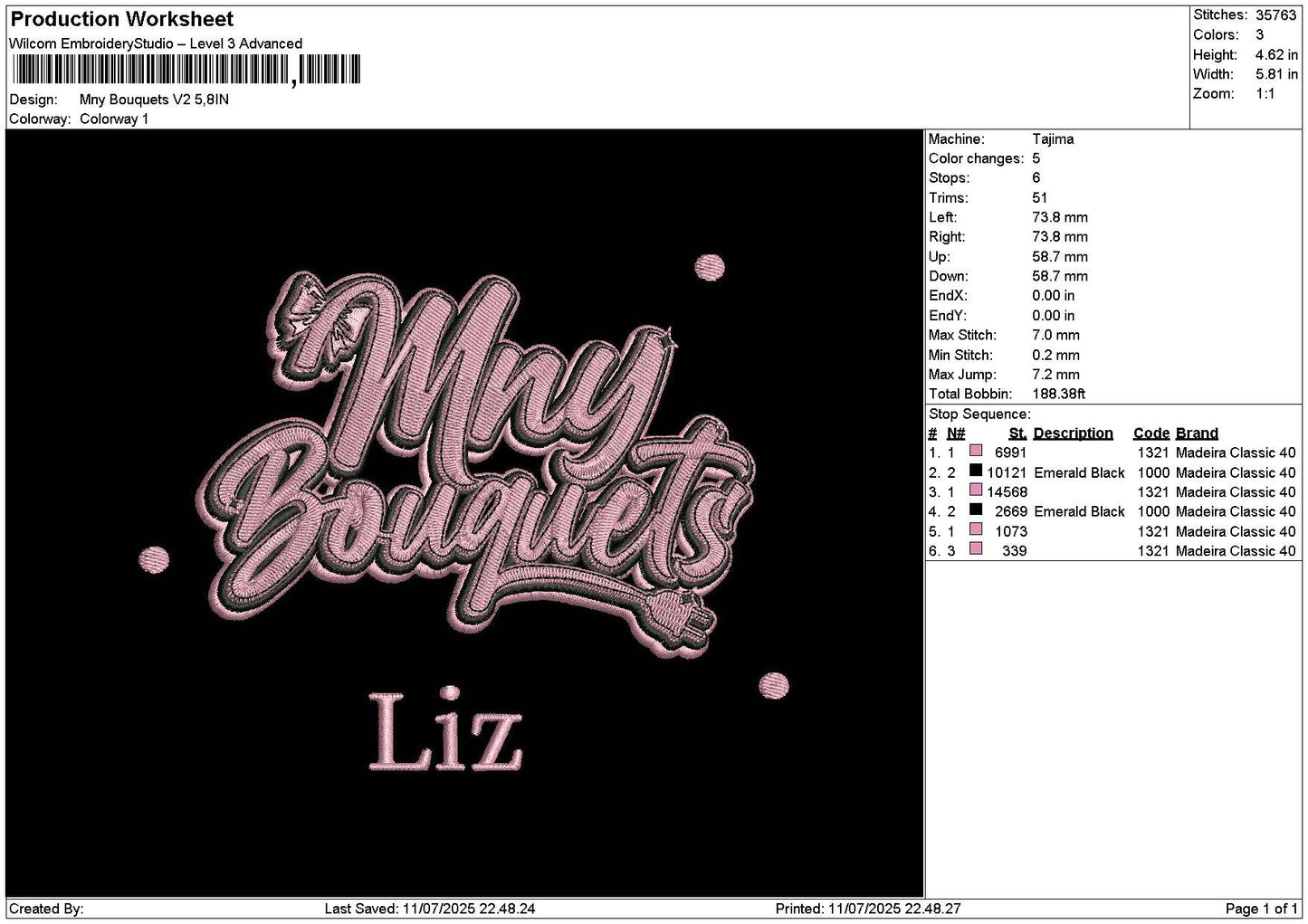 Mnytext v2 Embroidery File 6 sizes