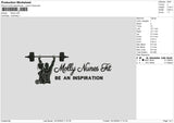 Mollytext Embroidery File 6 sizes