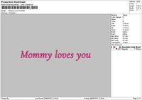 Mommytext 0909 Embroidery File 6 sizes