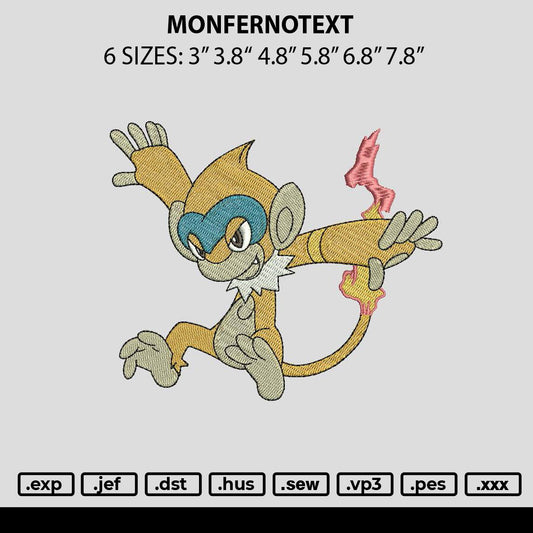 Monfernotext Embroidery File 6 sizes