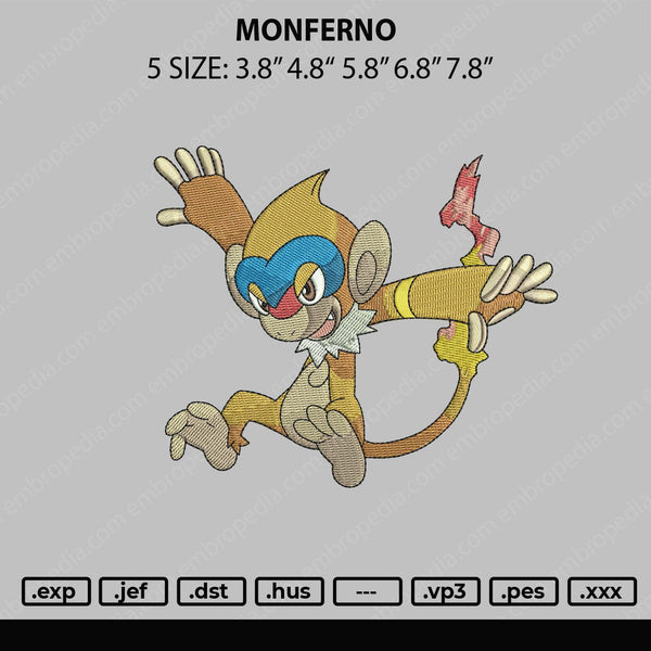 Monferno Embroidery File 5 sizes