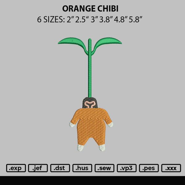 Orang Chibi Embroidery File 6 sizes