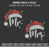 Mrmrs Xmas Embroidery File 6 sizes