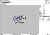 Mrs2025 Embroidery File 6 sizes