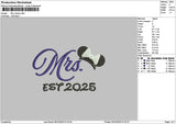 Mrs2025 Embroidery File 6 sizes