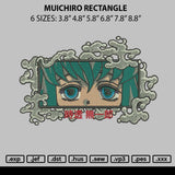 Muichiro rectangle Embroidery File 6 sizes