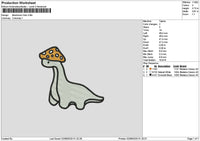 Dino Outline 0208 Embroidery File 6 sizes