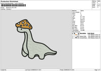 Dino Outline 0208 Embroidery File 6 sizes