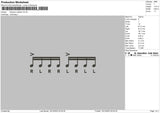 Musicnote Embroidery File 6 sizes