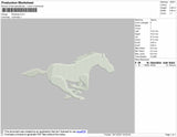 Mustang Embroidery File 4 size