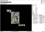 My Love Photo Embroidery File 6 sizes